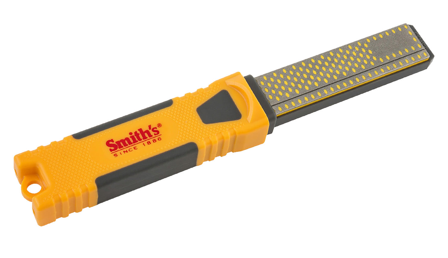 Smiths Products DCS4 Diamond Combination Hand Held 4" Coarse/Fine Sharpener Rubber Handle Yellow