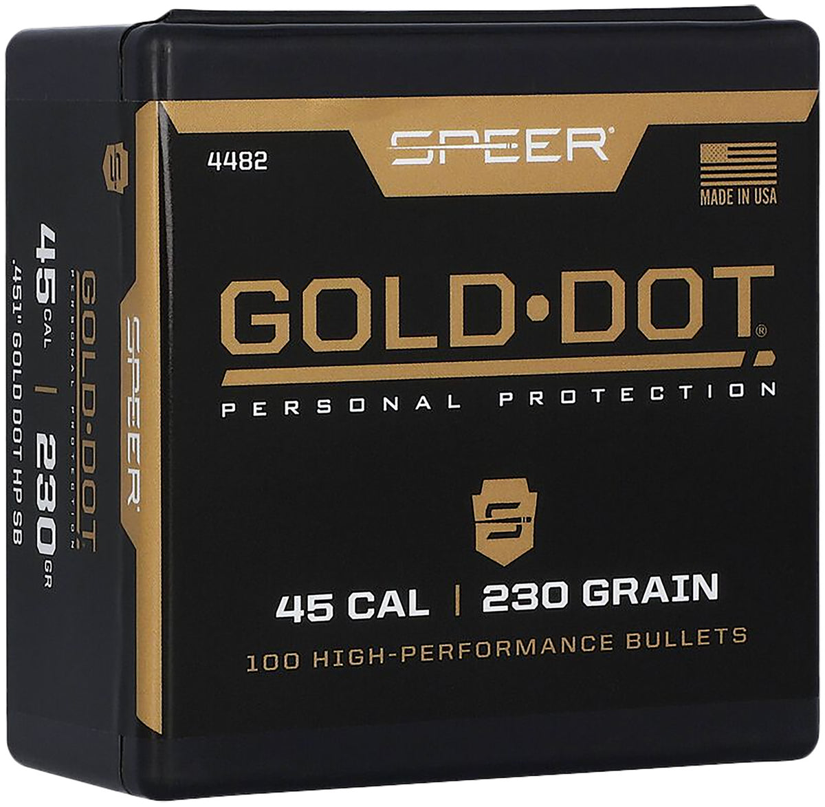 Speer #4482 Gold Dot 45 Cal 230gr Hollow Point Reloading Bullets Box of 100