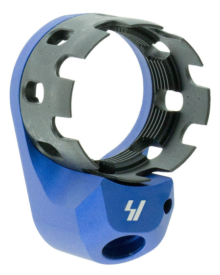 Strike Industries AR Castle Nut and Extended End Plate Steel Blue