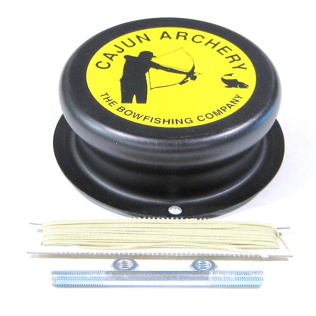 Cajun Screw-On Drum Bowfishing Reel with 50 ft. 80 lb. Braided Line