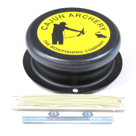 Cajun Screw-On Drum Bowfishing Reel with 50 ft. 80 lb. Braided Line
