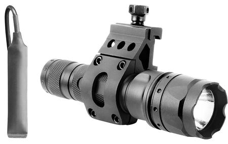 Aim Sports FHD500B Tactical Flashlight Black Anodized 500 Lumens CREE LED with Offset Mount