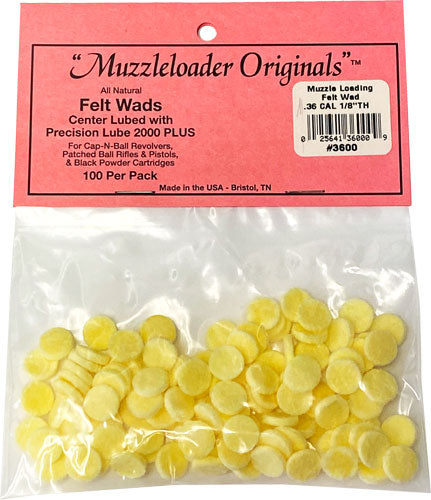 M-Loader Original Wonder Wads 36 Cal Muzzleloader 100-Pack