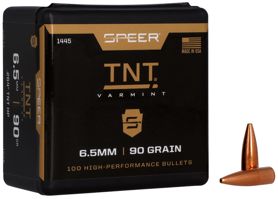 Speer TNT Varmint Bullet 6.5 Creedmoor 90gr Hollow Point 100ct