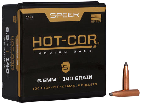 Speer Hot-Cor Rifle Bullet 264Cal 140gr Spitzer Soft Point 100ct