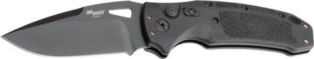 Hogue K320A Nitron 3.5" Auto Folding Knife Drop Point Blade Polymer Frame Black