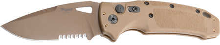 Hogue K320A M17 3.5" Auto Folding Knife Drop Point Blade Polymer Frame Tan