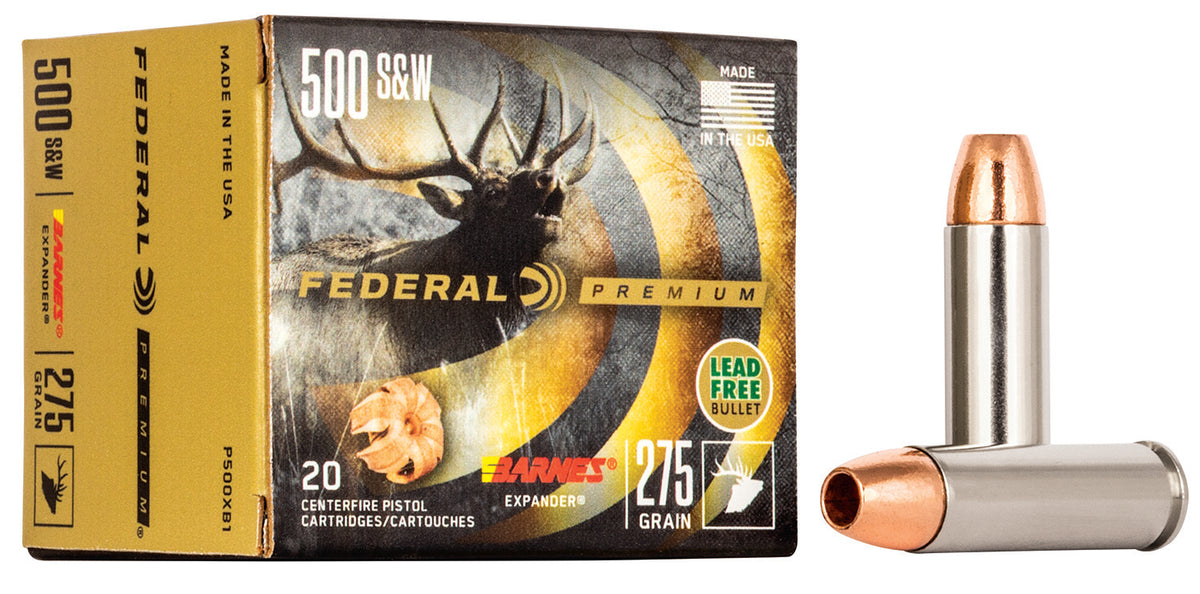 Federal P500XB1 Premium XPB Barnes Expander BRX  275 Grain .500 S&W Mag