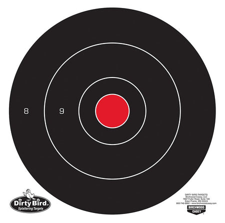Birchwood Casey 35012 Dirty Bird 12" Bullseye Tagboard Hanging Target Black/White 12 Pack