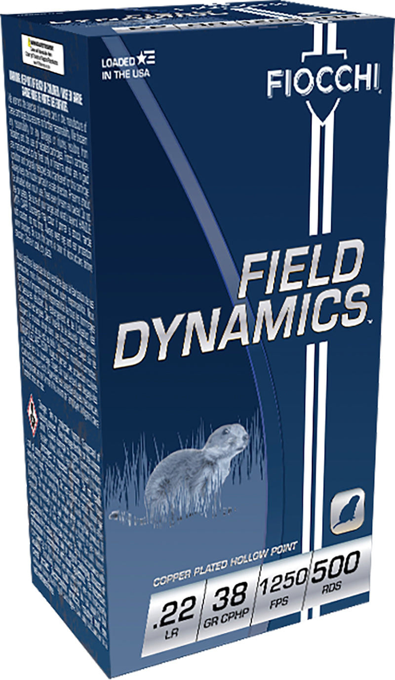 Fiocchi Field Dynamics High Velocity .22 Long Rifle 38 gr JHP ammo
