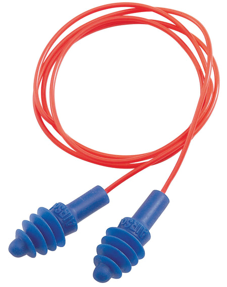 Howard Leight R01521 Air Soft Corded Foam Earplugs NRR 27 dB Blue/Orange Adult 2 Pair