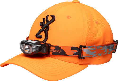 Browning Blaze Orange Cap and Headlamp Combo with 100 Lumen Light