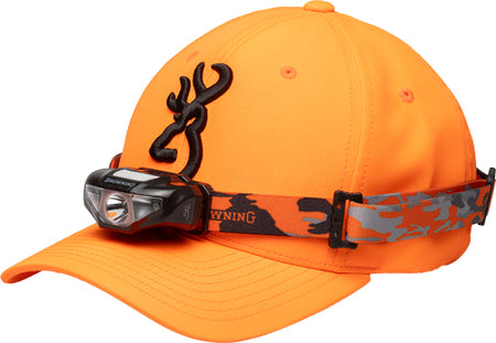 Browning Blaze Orange Cap and Headlamp Combo with 100 Lumen Light