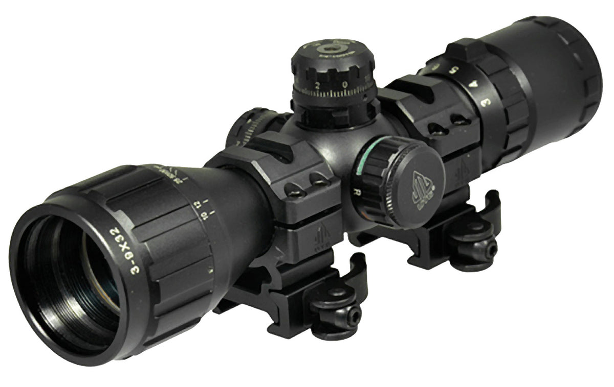 UTG BugBuster SCP-M392AOLW 3-9x32mm 1" Tube Illuminated Red/Green Mil-Dot Rifle Scope