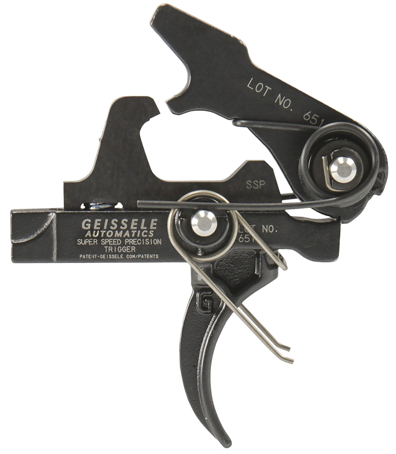Geissele Automatics SSP Single-Stage Curved Trigger 3-3.75 lbs Black Oxide for AR