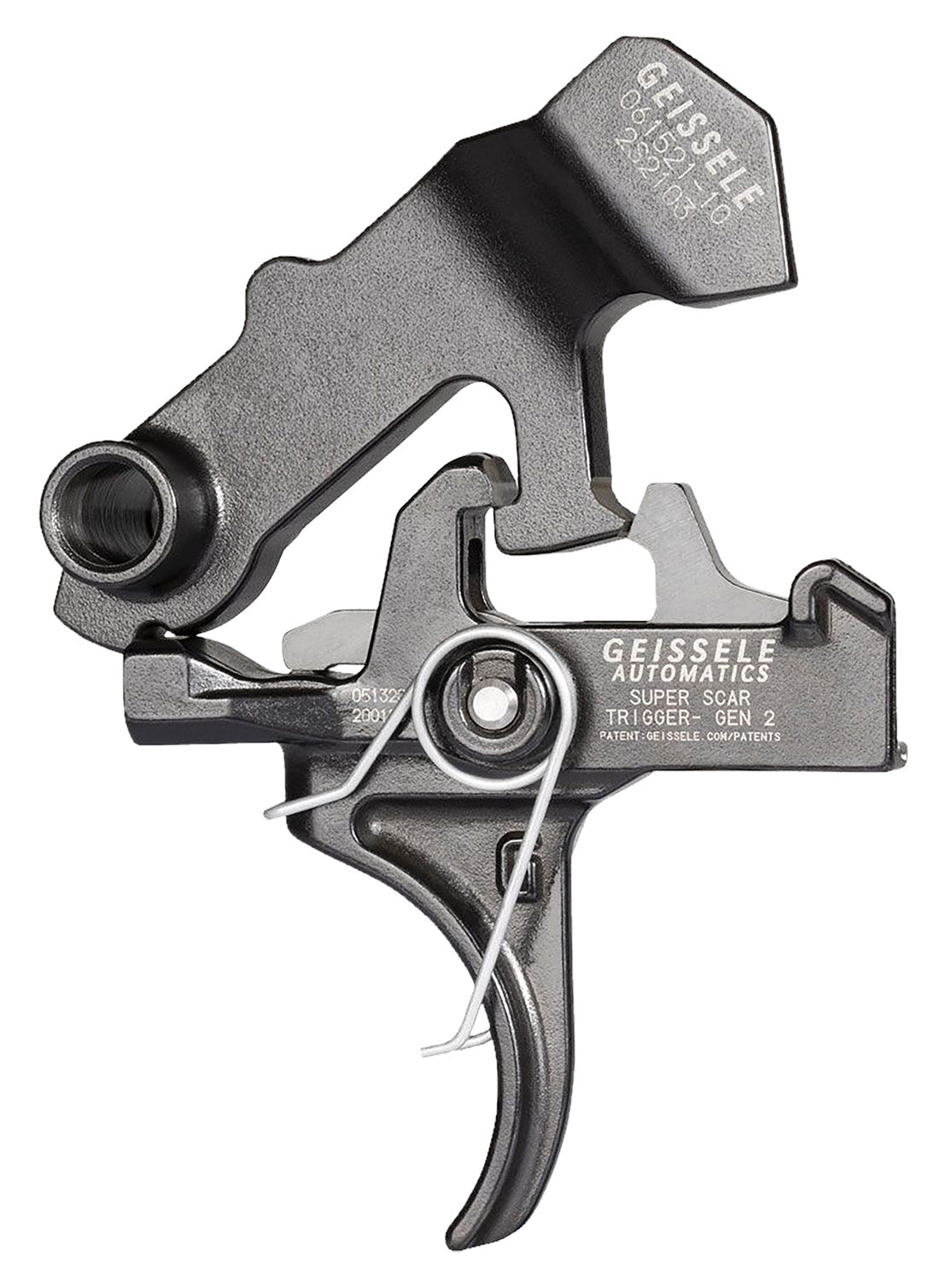 Geissele Automatics Super SCAR Two-Stage Curved Trigger Black Oxide 3.20-4.60 lbs for FN SCAR
