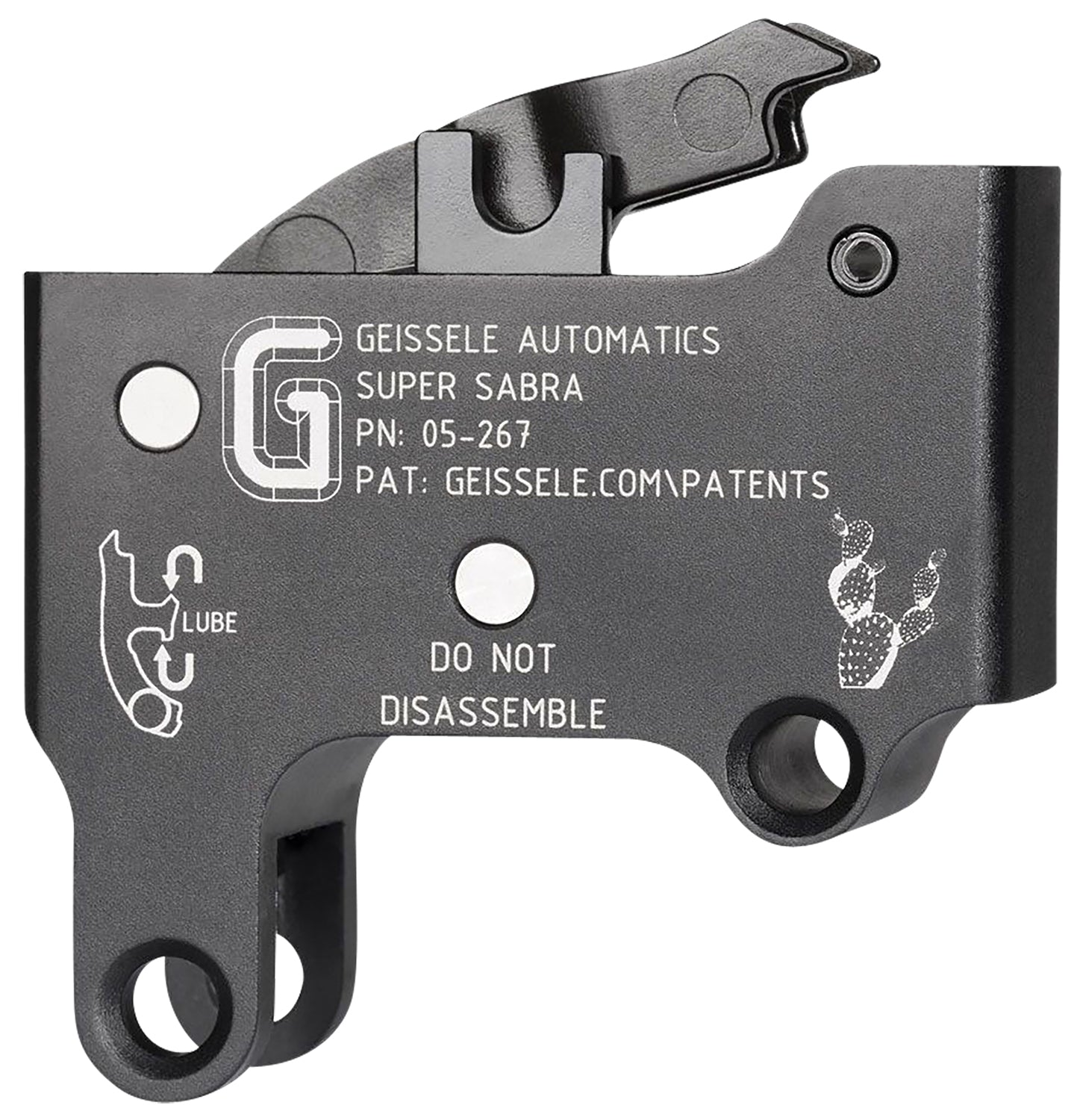 Geissele Automatics Super Sabra Two-Stage Curved Trigger Pack Black Oxide 5.50-7.50 lbs for IWI Tavor X95