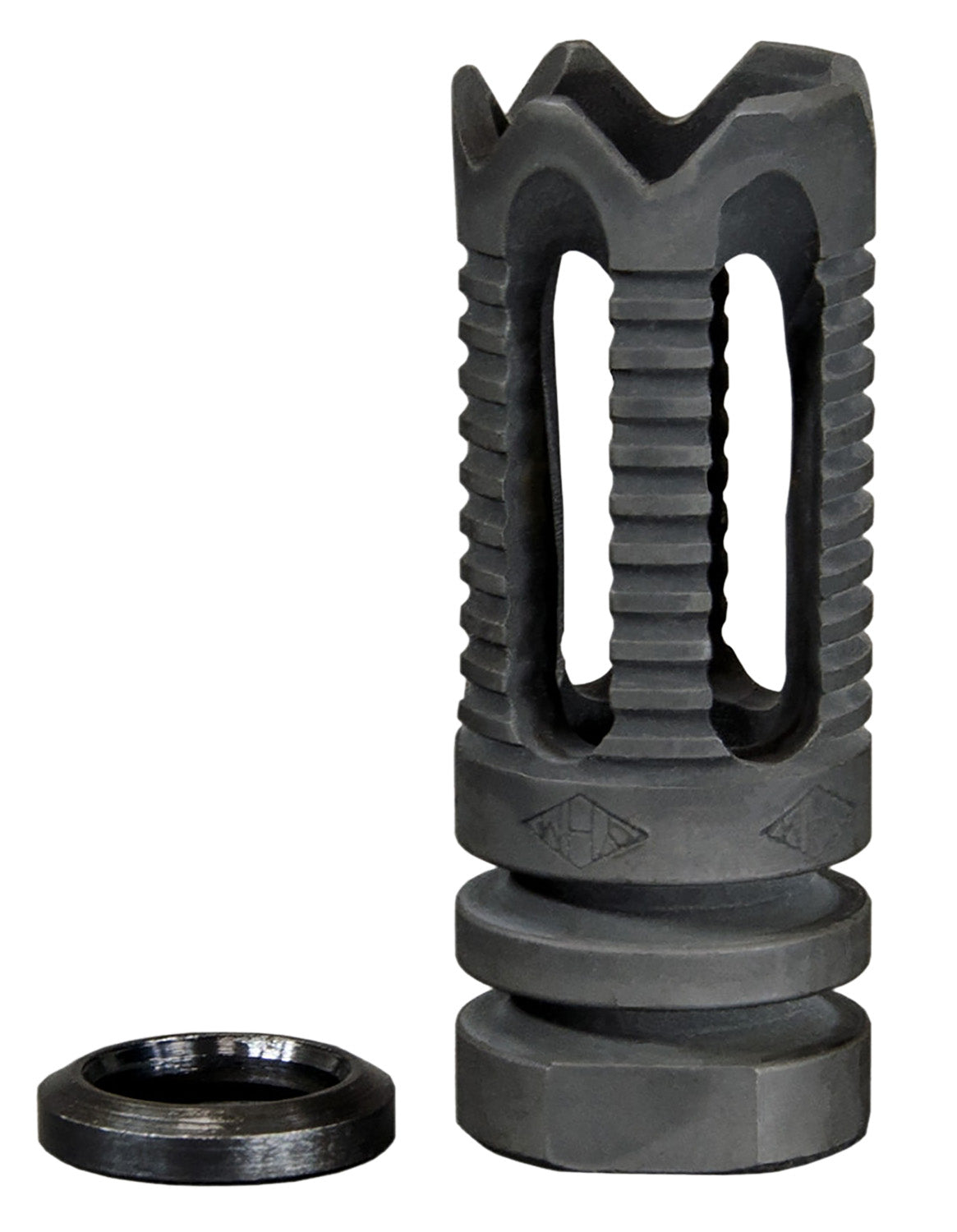 Yankee Hill 285C2 Phantom Flash Hider Black Steel 1/2"-28 TPI Aggressive Teeth for 5.56x45mm NATO AR