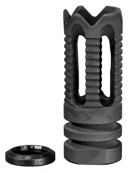 Yankee Hill 285C2 Phantom Flash Hider Black Steel 1/2"-28 TPI Aggressive Teeth for 5.56x45mm NATO AR