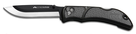 Outdoor Edge RLY50C RazorLite 3.50" Folding Drop Point 420J2 SS Blade Black/Gray Polymer Handle