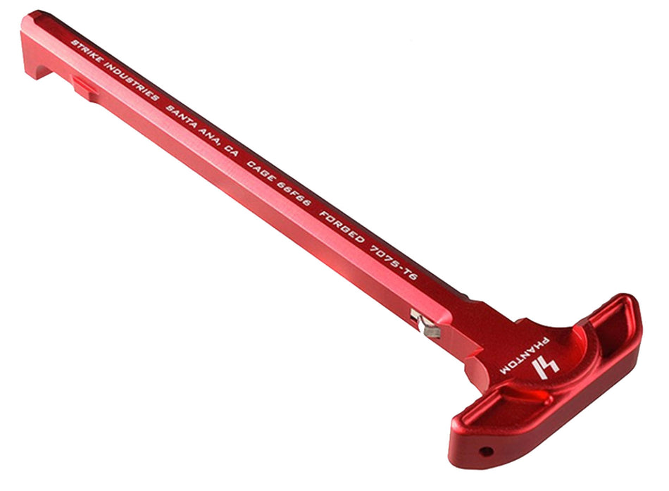Strike ARSLCHRED AR-15 Latchless Charging Handle Red Anodized 7075 Aluminum
