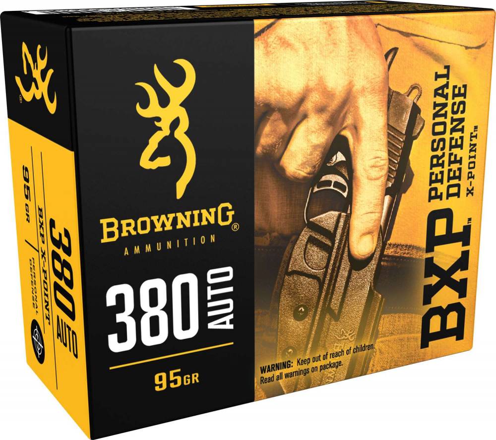 Browning BXP Personal Defense Home Defense .380 ACP/Auto 95 gr JHP ammo