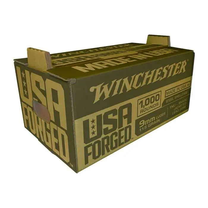 Winchester USA Forged 9mm Luger / Parabellum 115 gr FMJ ammo
