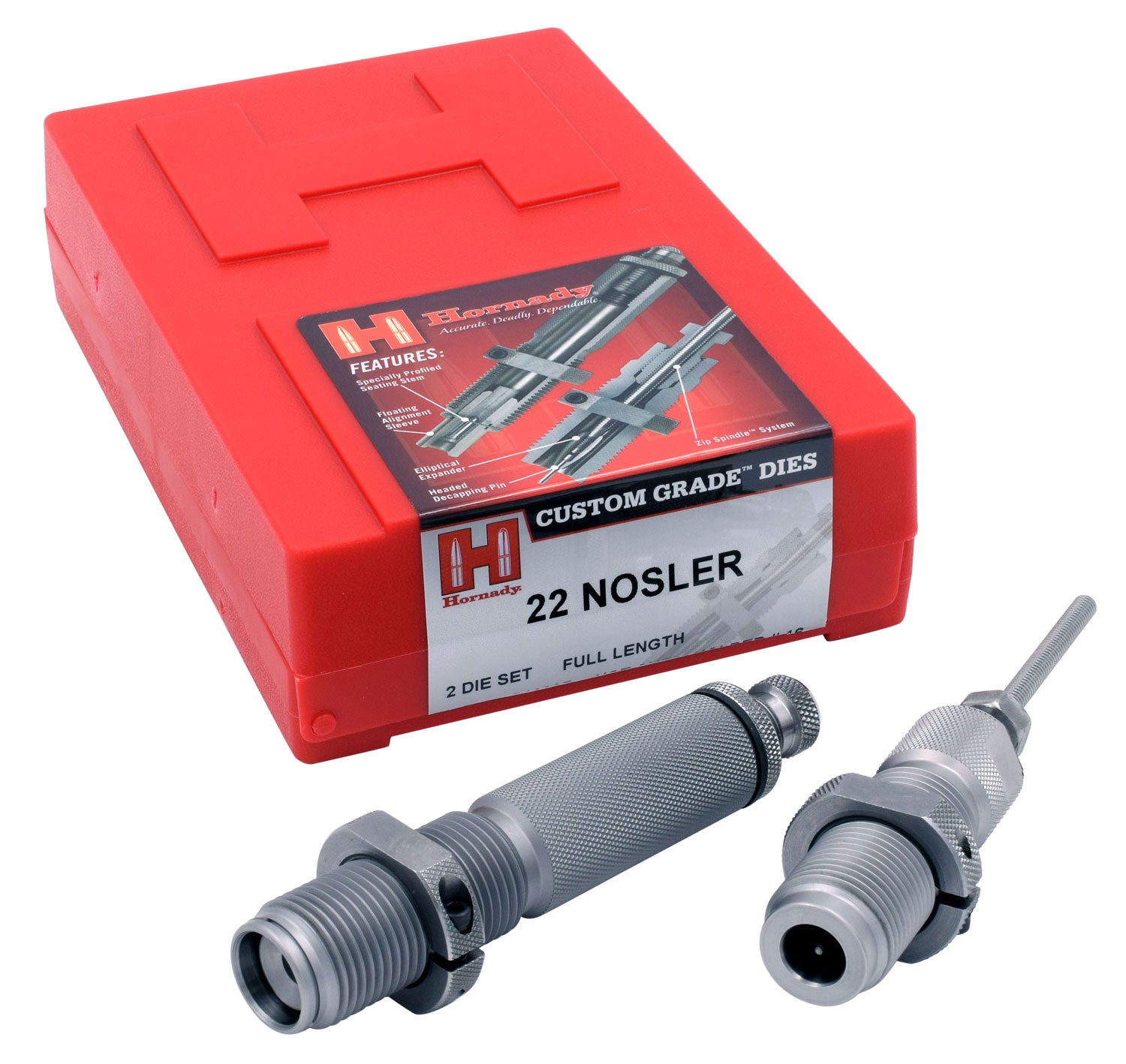 Hornady Full Length Two-Die Set 22 Nosler Reloading Dies