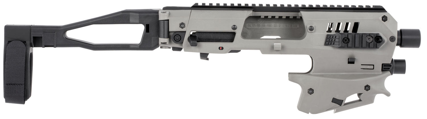 CAA Micro Conversion Kit for Glock 17/19/22/23/31/32/G45 Tungsten Gray Advanced Long Stabilizer