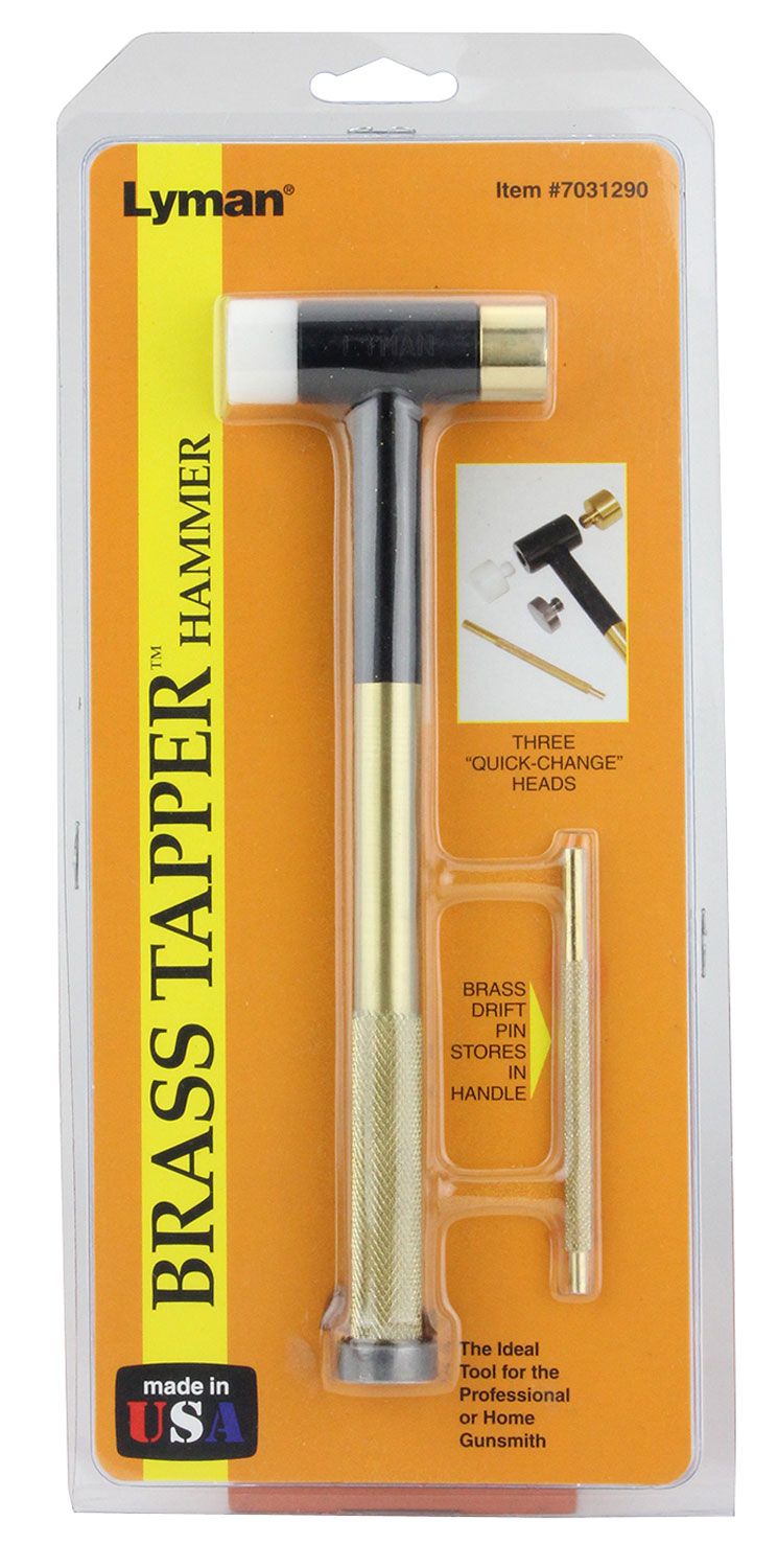 Lyman 7031290 Brass Tapper Hammer Brass/Nylon/Steel Three Interchangeable Heads