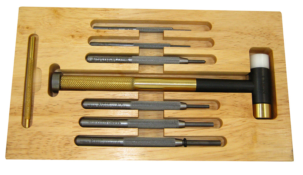Lyman 7031298 Deluxe Gunsmith Hammer and Punch Kit with Hardwood Case