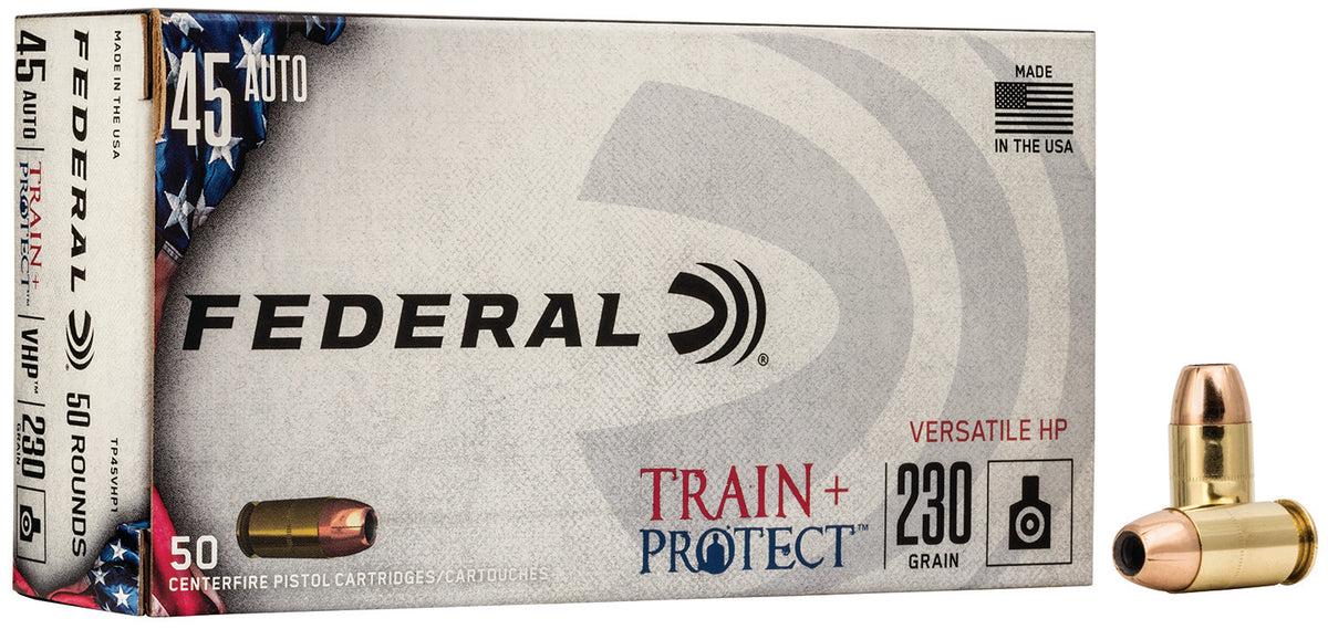 Federal TP45VHP1 Train & Protect Versatile Hollow Point  230 Grain .45 ACP/Auto
