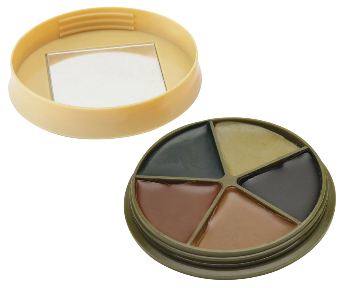 HME CMOFP5 Camo Face Paint Kit 5 Colors Black Brown Green Sand Light Green