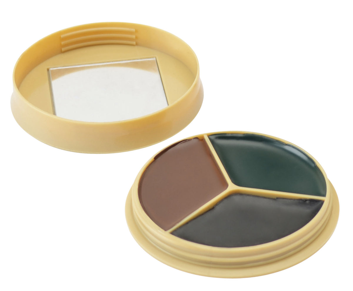 HME CMOFP3 Camo Face Paint Kit 3 Colors Black Brown Dark Green