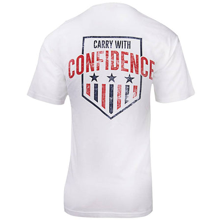 Glock Carry With Confidence T-Shirt Red White and Blue 2X Large