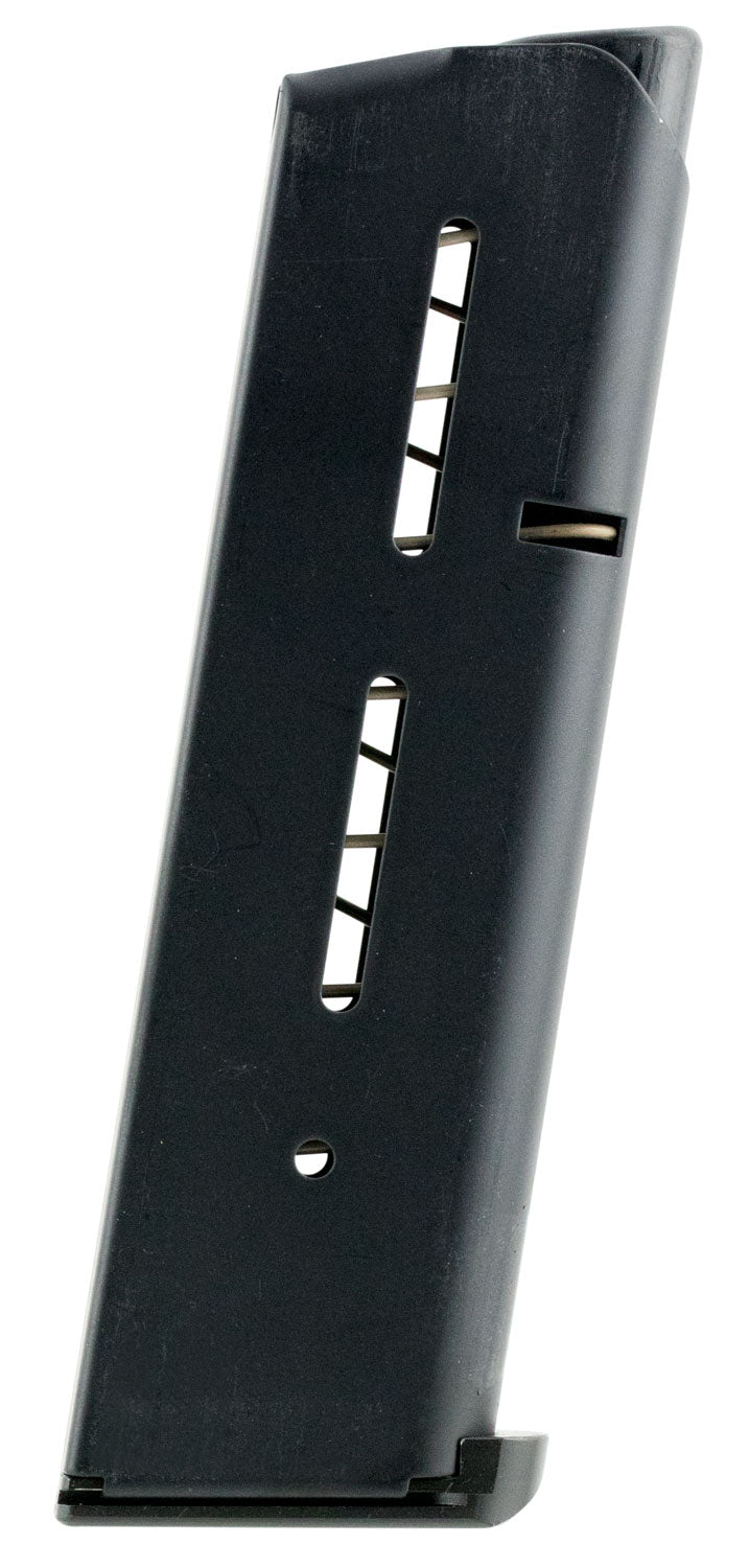Wilson Combat 47DCB 1911 Government 8rd .45 ACP Magazine Lo-Profile Steel Floor Plate Black Stainless