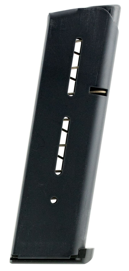 Wilson Combat 47DCB 1911 Government 8rd .45 ACP Magazine Lo-Profile Steel Floor Plate Black Stainless