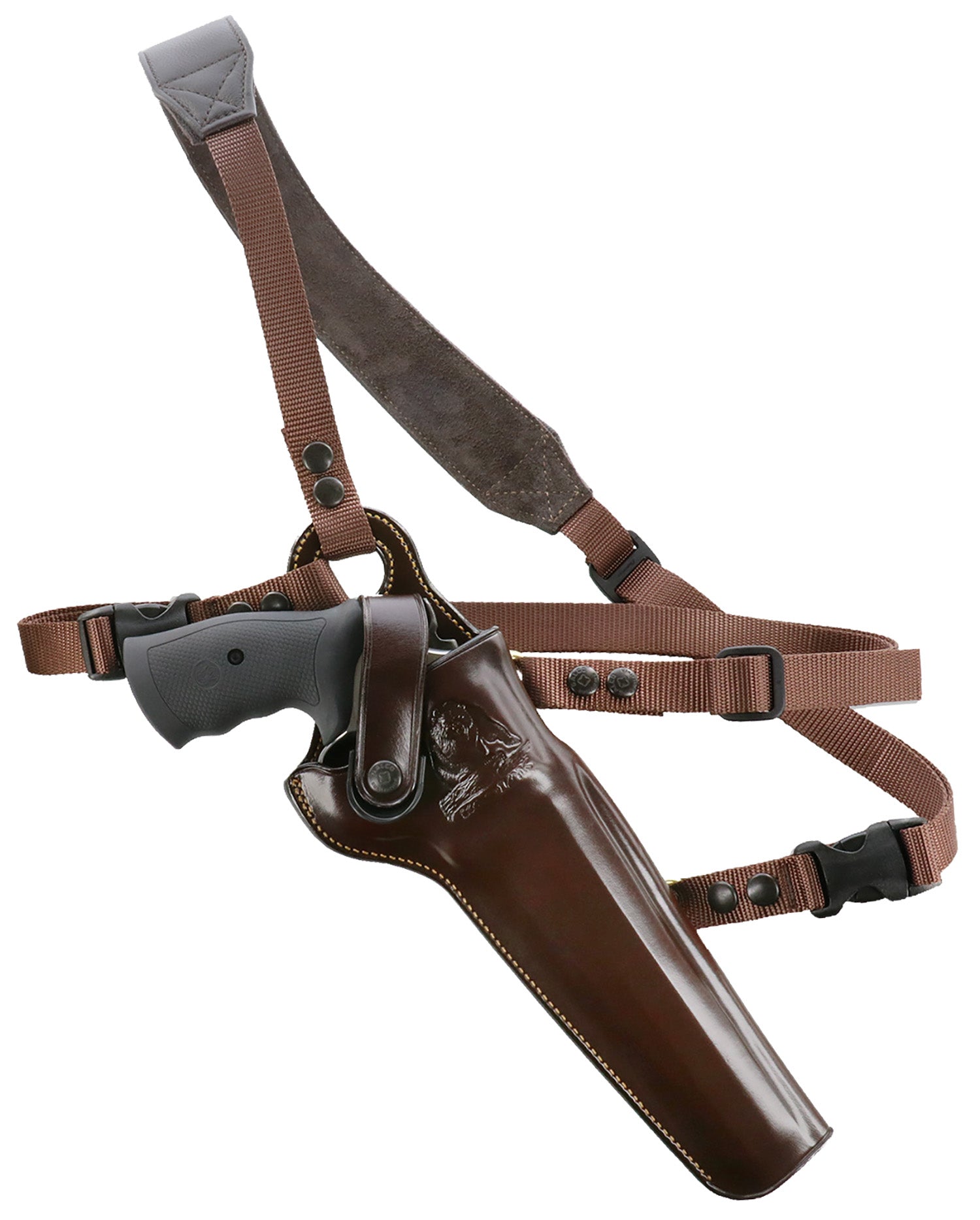 Galco KK148H Kodiak Chest Holster Havana Brown Leather Fits Ruger Blackhawk 7.5" Right Hand