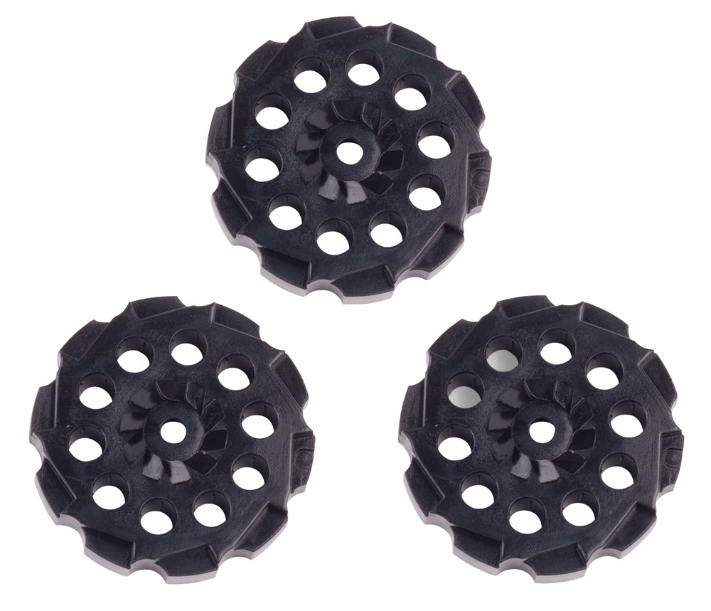 Crosman 407T Air Pistol 177 Pellet Rotary Clips Black Plastic 3 Pack