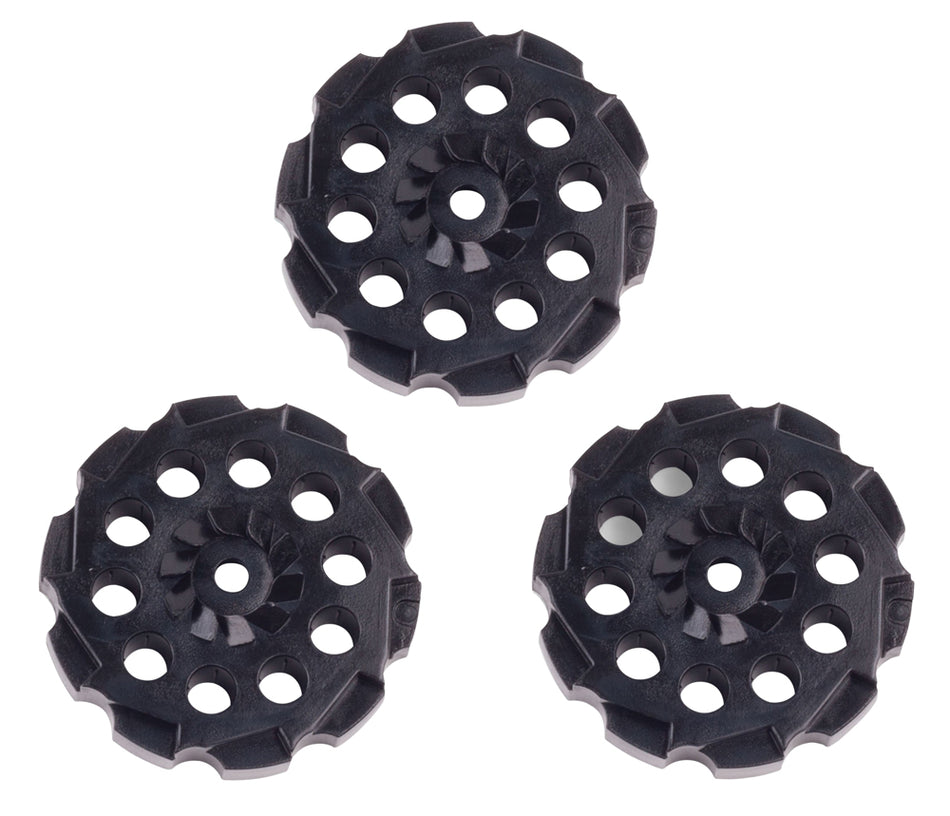 Crosman 407T Air Pistol 177 Pellet Rotary Clips Black Plastic 3 Pack
