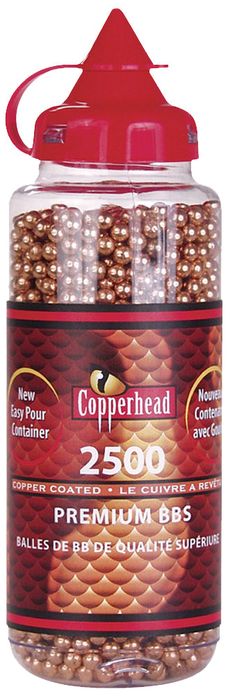 Crosman Copperhead .177 Cal Copper-Coated Steel BBs 2500-Count Bottle