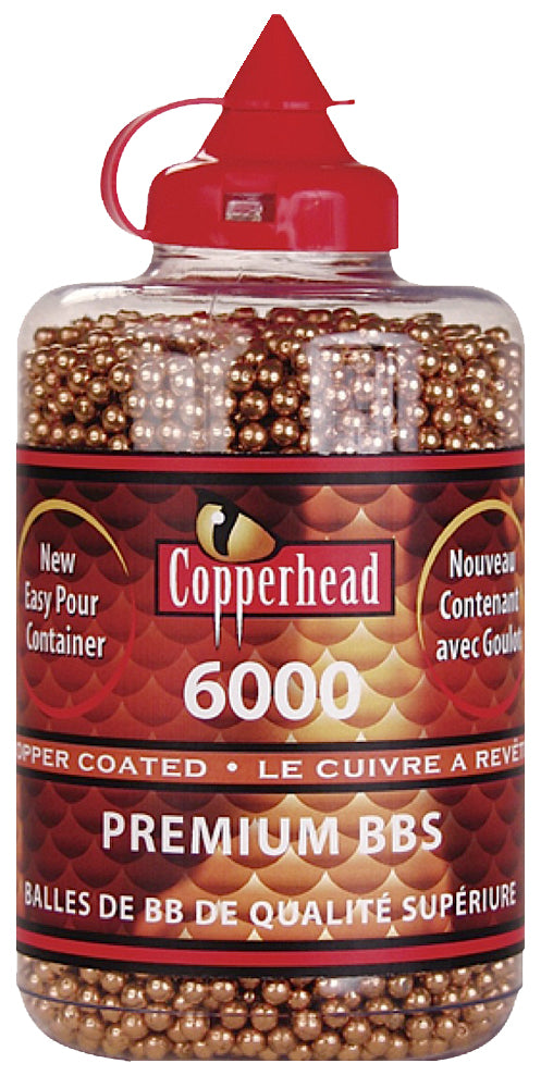 Crosman Copperhead .177 Cal Copper-Coated Steel BBs 6000-Count Bottle