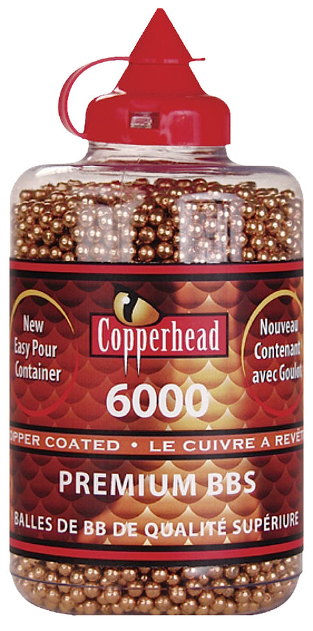 Crosman Copperhead .177 Cal Copper-Coated Steel BBs 6000-Count Bottle