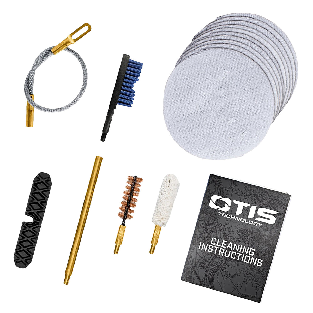 Otis Patriot .45 Cal Pistol Cleaning Kit 15 Pieces Yellow Plastic Case