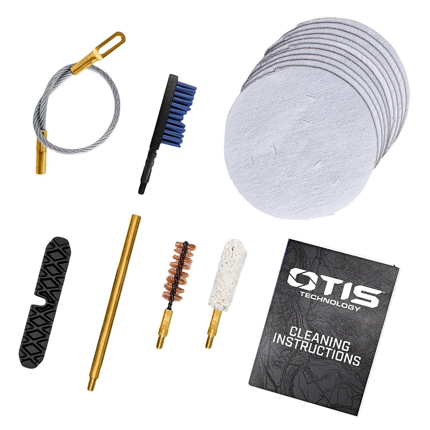 Otis Patriot .45 Cal Pistol Cleaning Kit 15 Pieces Yellow Plastic Case