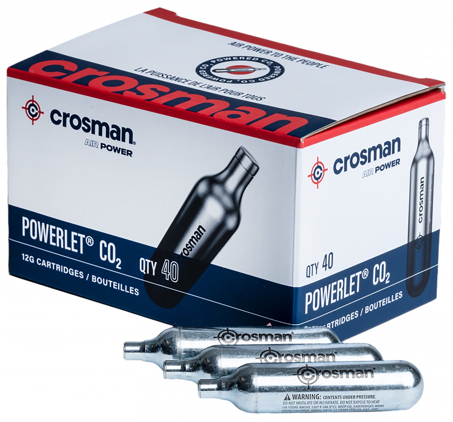 Crosman Powerlet 12 Gram CO2 Cartridges 40-Pack