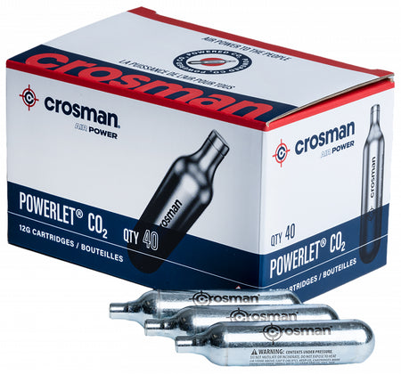 Crosman Powerlet 12 Gram CO2 Cartridges 40-Pack