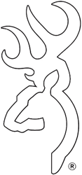 Browning Buck Mark Vinyl Decal 6-Inch White Flat