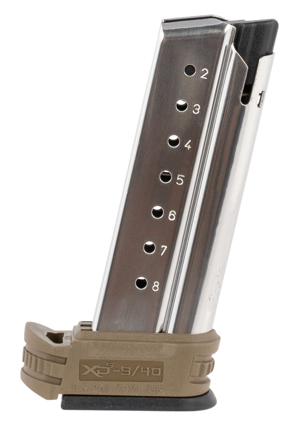 Springfield Armory XDS0908DE XD-S 8-Round 9mm Luger SS/FDE Metal Magazine