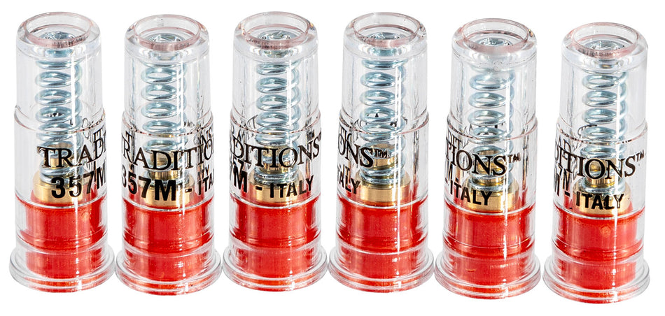 Traditions ASC357 .357 Mag Snap Caps Handgun Plastic Brass Base 6Pk